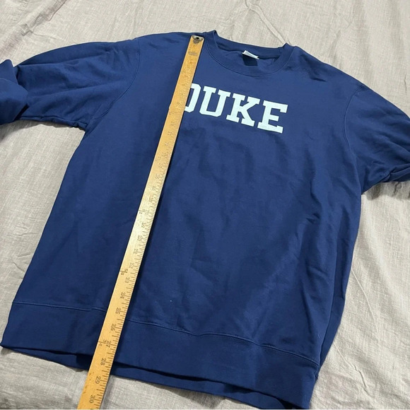 Vintage 90s Duke University Blue Devils Navy Blue Crewneck Sweatshirt Size Large - Picture 6 of 6